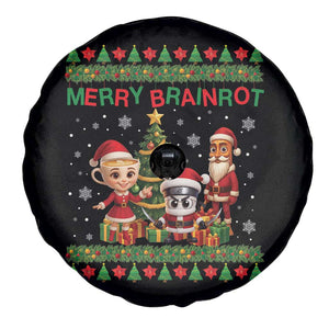 Merry Brainrot Spare Tire Cover Funny Ugly Christmas Italian Meme Gift TS12 Print Your Wear