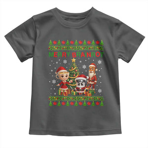 Merry Brainrot Toddler T Shirt Funny Ugly Christmas Italian Meme Gift TS12 Dark Heather Print Your Wear