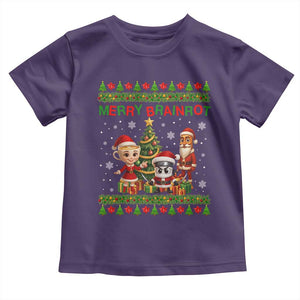 Merry Brainrot Toddler T Shirt Funny Ugly Christmas Italian Meme Gift TS12 Purple Print Your Wear