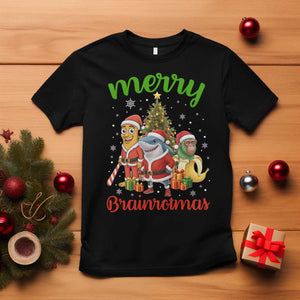 Merry Brainrotmas T Shirt Funny Italian Brainrot Meme Christmas TS12 Black Print Your Wear