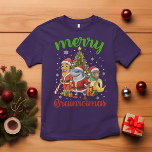 Merry Brainrotmas T Shirt Funny Italian Brainrot Meme Christmas TS12 Purple Print Your Wear