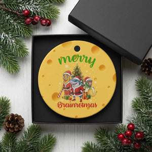 Merry Brainrotmas Ceramic Ornament Funny Italian Brainrot Meme Christmas TS12 1pc Yellow Cheese Print Your Wear