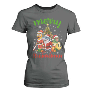 Merry Brainrotmas T Shirt For Women Funny Italian Brainrot Meme Christmas TS12 Dark Heather Print Your Wear