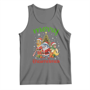 Merry Brainrotmas Tank Top Funny Italian Brainrot Meme Christmas TS12 Black Heather Print Your Wear