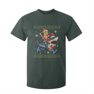 Funny Tung Tung Sahur Riding Tralala T Shirt For Kid Ugly Chritstmas Italian Brainrot Meme TS12 Dark Forest Green Print Your Wear