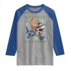 Funny Tung Tung Sahur Riding Tralala Raglan Shirt Ugly Chritstmas Italian Brainrot Meme TS12 Sport Gray Royal Print Your Wear