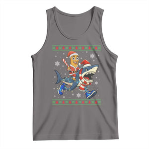 Funny Tung Tung Sahur Riding Tralala Tank Top Ugly Chritstmas Italian Brainrot Meme TS12 Deep Heather Print Your Wear