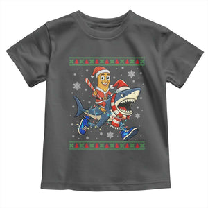 Funny Tung Tung Sahur Riding Tralala Toddler T Shirt Ugly Chritstmas Italian Brainrot Meme TS12 Dark Heather Print Your Wear
