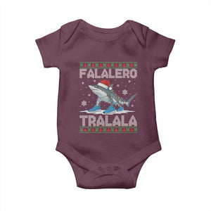Falalero Tralala Italian Brainrot Meme Christmas Baby Onesie Funny Gen Z Alpha Ugly Xmas Gift TS12 Maroon Print Your Wear