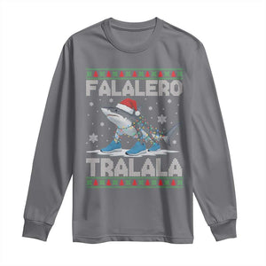Falalero Tralala Italian Brainrot Meme Christmas Long Sleeve Shirt Funny Gen Z Alpha Ugly Xmas Gift TS12 Charcoal Print Your Wear