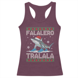 Falalero Tralala Italian Brainrot Meme Christmas Racerback Tank Top Funny Gen Z Alpha Ugly Xmas Gift TS12 Maroon Print Your Wear