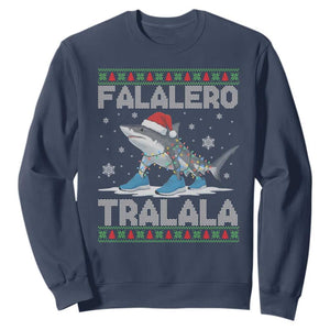 Falalero Tralala Italian Brainrot Meme Christmas Sweatshirt Funny Gen Z Alpha Ugly Xmas Gift TS12 Navy Print Your Wear