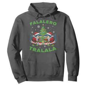 Falalero Tralala Hoodie Funny Italian Brainrot Meme Christmas Gift TS12 Dark Heather Print Your Wear