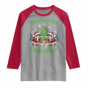 Falalero Tralala Raglan Shirt Funny Italian Brainrot Meme Christmas Gift TS12 Sport Gray Red Print Your Wear