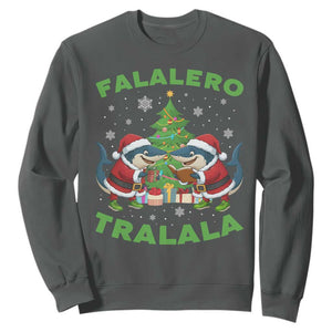 Falalero Tralala Sweatshirt Funny Italian Brainrot Meme Christmas Gift TS12 Dark Heather Print Your Wear