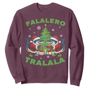 Falalero Tralala Sweatshirt Funny Italian Brainrot Meme Christmas Gift TS12 Maroon Print Your Wear