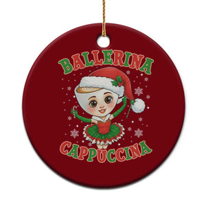 Ballerina Cappuccina Ceramic Ornament Funny Italian Brainrot Meme Christmas Gift TS12 1pc Red Print Your Wear