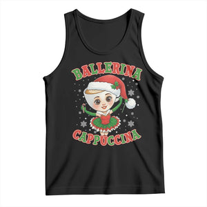 Ballerina Cappuccina Tank Top Funny Italian Brainrot Meme Christmas Gift TS12 Black Print Your Wear