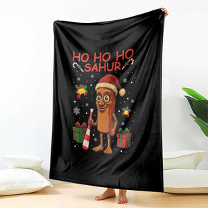 Ho Ho Ho Sahur Italian Brainrot Meme Throw Blanket Funny Gen Z Alpha Christmas Gift TS12 Print Your Wear