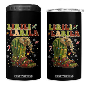 Funny Lirili Larila Italian Brainrot Meme 4 in 1 Can Cooler Tumbler Christmas Gift TS12 One Size: 16 oz Black Print Your Wear