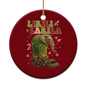 Funny Lirili Larila Italian Brainrot Meme Ceramic Ornament Christmas Gift TS12 1pc Red Print Your Wear