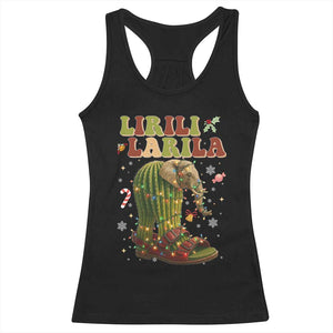 Funny Lirili Larila Italian Brainrot Meme Racerback Tank Top Christmas Gift TS12 Black Print Your Wear