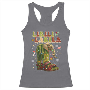Funny Lirili Larila Italian Brainrot Meme Racerback Tank Top Christmas Gift TS12 Charcoal Print Your Wear