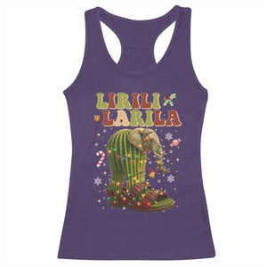 Funny Lirili Larila Italian Brainrot Meme Racerback Tank Top Christmas Gift TS12 Purple Print Your Wear