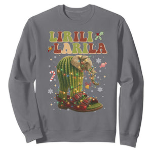 Funny Lirili Larila Italian Brainrot Meme Sweatshirt Christmas Gift TS12 Charcoal Print Your Wear