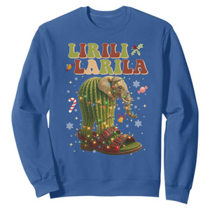 Funny Lirili Larila Italian Brainrot Meme Sweatshirt Christmas Gift TS12 Royal Blue Print Your Wear