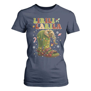 Funny Lirili Larila Italian Brainrot Meme T Shirt For Women Christmas Gift TS12 Navy Print Your Wear