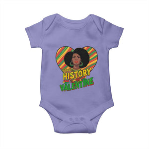 Black History Is My Valentine Baby Onesie Gift For Black Women TS12 Violet Print Your Wear