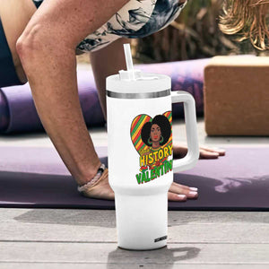 Black History Is My Valentine Tumbler With Handle Gift For Black Women TS12 Print Your Wear