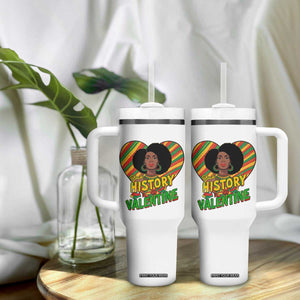 Black History Is My Valentine Tumbler With Handle Gift For Black Women TS12 Print Your Wear