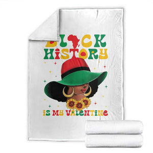 Black History Is My Valentine Throw Blanket Women Gift For February TS12 White Print Your Wear
