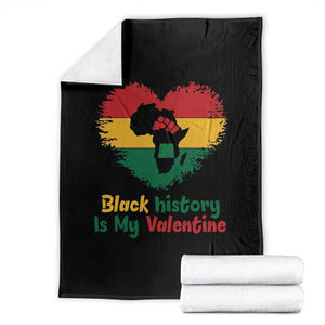 African American Women Pride Throw Blanket Black History Is My Valentine TS12 Black Print Your Wear