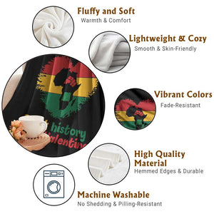 African American Women Pride Throw Blanket Black History Is My Valentine TS12 Print Your Wear