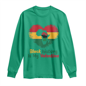 African American Women Pride Long Sleeve Shirt Black History Is My Valentine TS12 Irish Green Print Your Wear