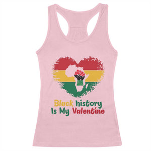 African American Women Pride Racerback Tank Top Black History Is My Valentine TS12 Light Pink Print Your Wear