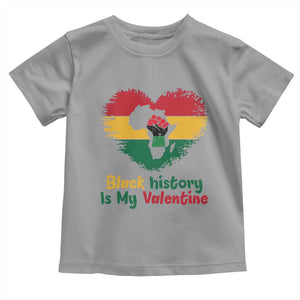 African American Women Pride Toddler T Shirt Black History Is My Valentine TS12 Sport Gray Print Your Wear