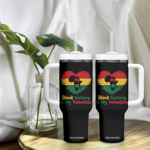 African American Women Pride Tumbler With Handle Black History Is My Valentine TS12 Print Your Wear