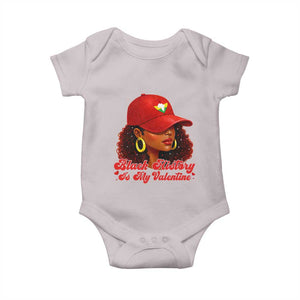 Black History Is My Valentine Baby Onesie Melanin Pride Valentines Day Gift TS12 Ice Gray Print Your Wear