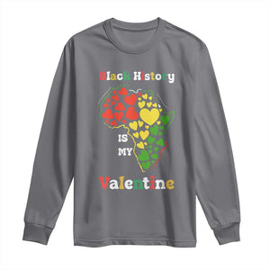 Melanin Queen Black History Month Long Sleeve Shirt Is My Valentine TS12 Charcoal Print Your Wear