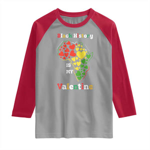 Melanin Queen Black History Month Raglan Shirt Is My Valentine TS12 Sport Gray Red Print Your Wear