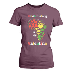 Melanin Queen Black History Month T Shirt For Women Is My Valentine TS12 Maroon Print Your Wear