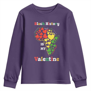 Melanin Queen Black History Month Youth Sweatshirt Is My Valentine TS12 Purple Print Your Wear
