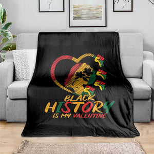 Black History Is My Valentine Throw Blanket Gift For Melanin Queen TS12 Print Your Wear