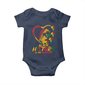 Black History Is My Valentine Baby Onesie Gift For Melanin Queen TS12 Navy Print Your Wear