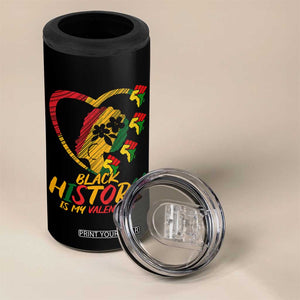 Black History Is My Valentine 4 in 1 Can Cooler Tumbler Gift For Melanin Queen TS12 Print Your Wear