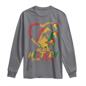 Black History Is My Valentine Long Sleeve Shirt Gift For Melanin Queen TS12 Charcoal Print Your Wear